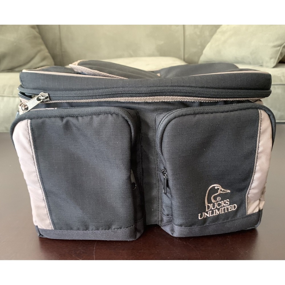 Ducks Unlimited 6 Pack Cooler/Lunch Box with 2 Storage Pockets and 2 Coozies